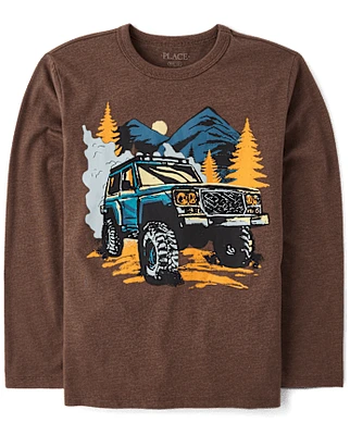 Boys Truck Forest Graphic Tee