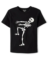 Boys Glow Skeleton Dancer Graphic Tee
