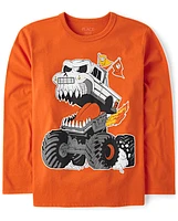 Boys Halloween Monster Truck Graphic Tee