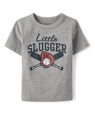 Baby And Toddler Boys Little Slugger Graphic Tee