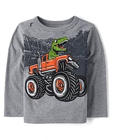 Baby And Toddler Boys Dino Truck Graphic Tee