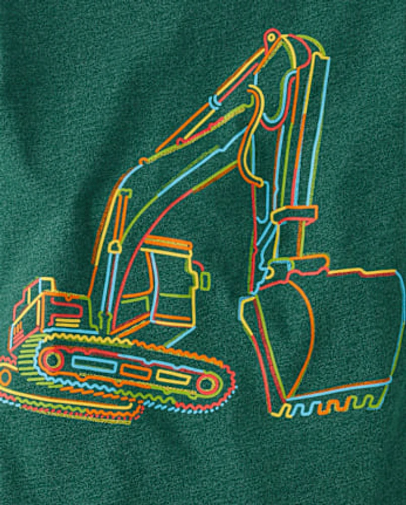 Baby And Toddler Boys Excavator Graphic Tee