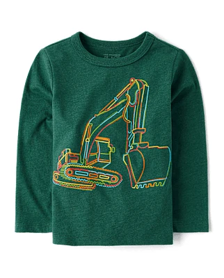 Baby And Toddler Boys Excavator Graphic Tee