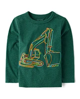 Baby And Toddler Boys Excavator Graphic Tee