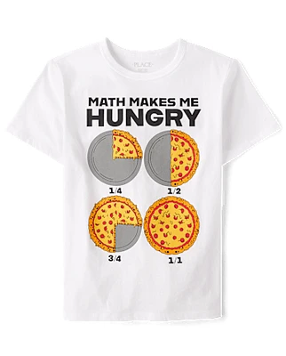Boys Pizza Math Graphic Tee