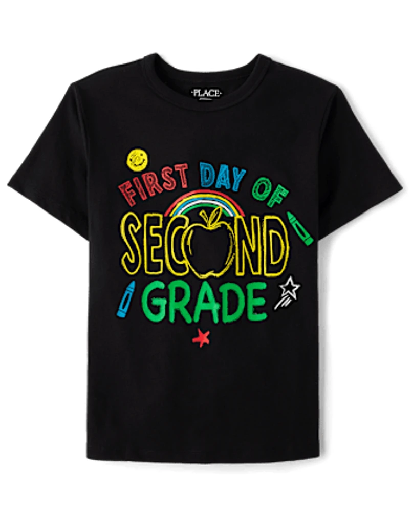 Boys First Day Second Grade Graphic Tee