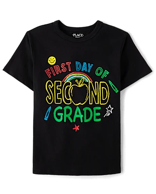 Boys First Day Second Grade Graphic Tee