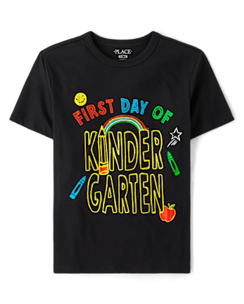 Boys First Day Kindergarten Graphic Tee