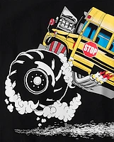 Boys Monster Truck School Bus Graphic Tee