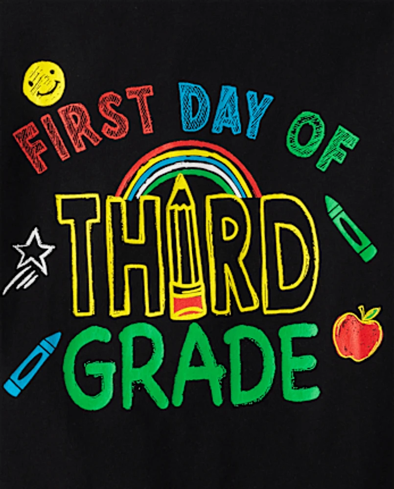 Boys First Day Third Grade Graphic Tee