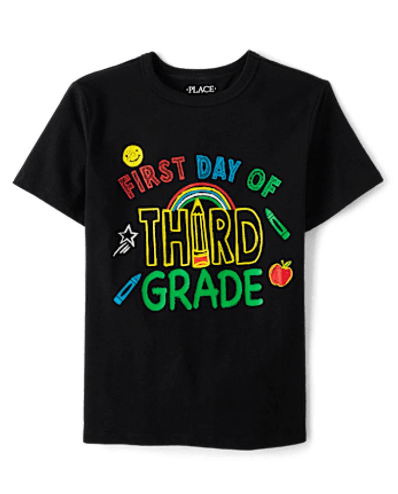 Boys First Day Third Grade Graphic Tee