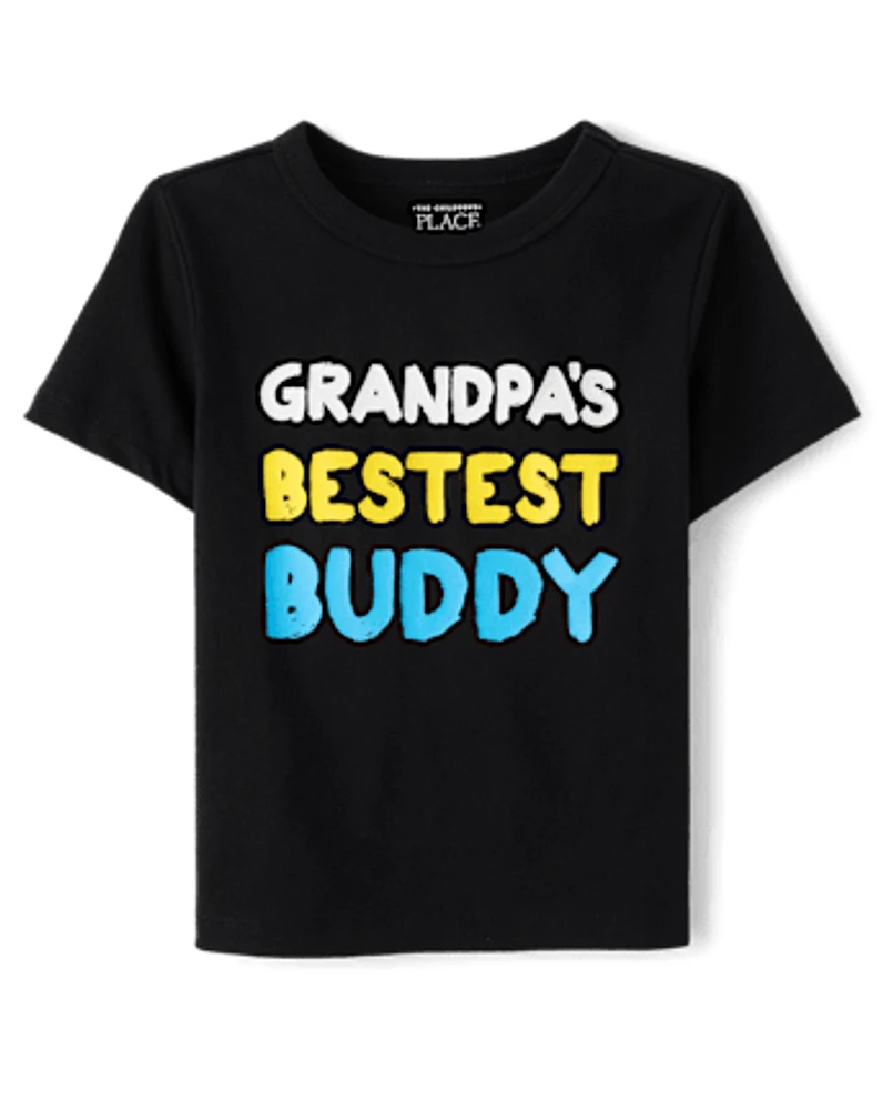Toddler Boys Grandpa's Buddy Graphic Tee
