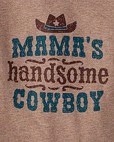 Toddler Boys Mama's Handsome Cowboy Graphic Tee