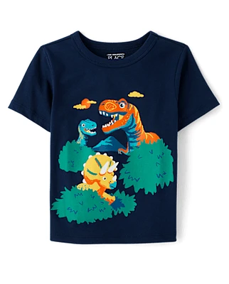 Toddler Boys Dino Scene Graphic Tee