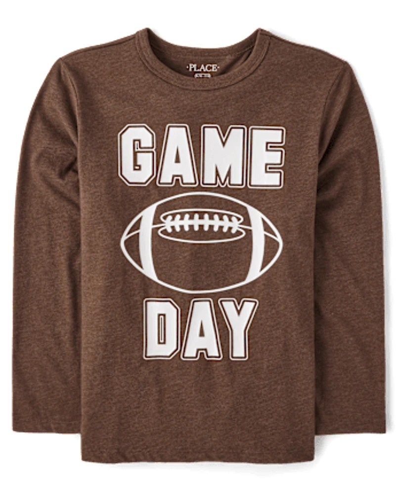 Boys Football Game Day Graphic Tee