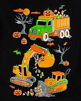 Baby And Toddler Boys Halloween Trucks Graphic Tee