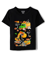 Baby And Toddler Boys Halloween Trucks Graphic Tee