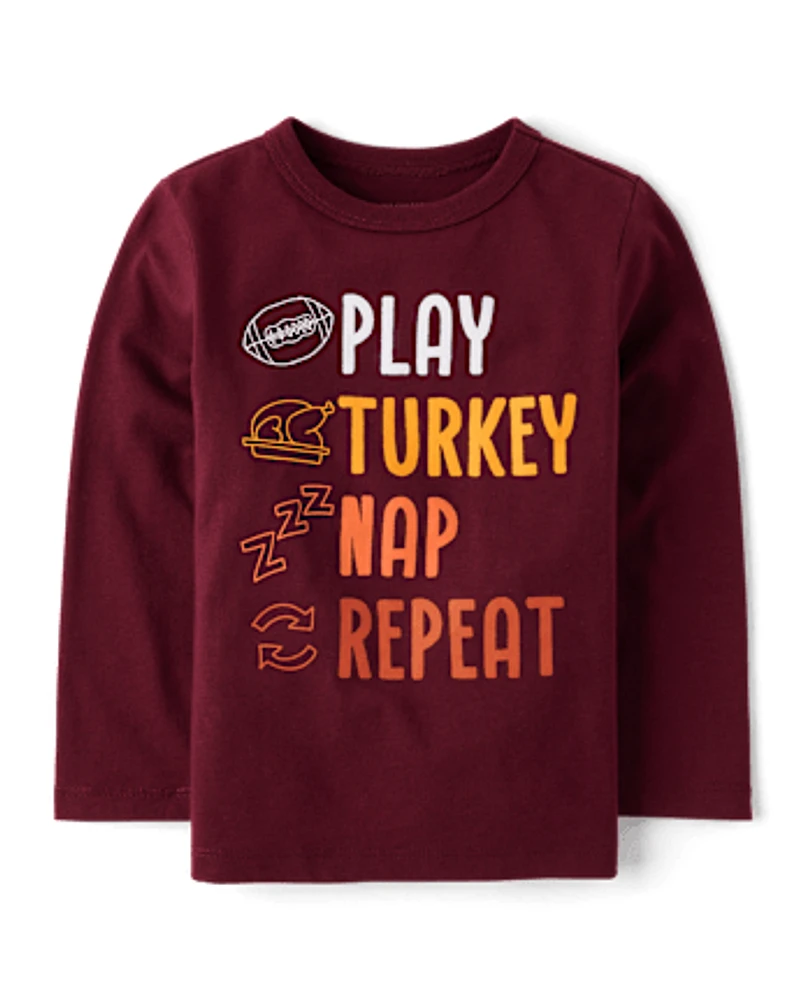 Baby And Toddler Boys Turkey Day Graphic Tee