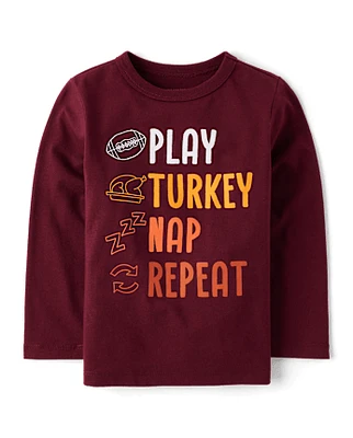 Baby And Toddler Boys Turkey Day Graphic Tee