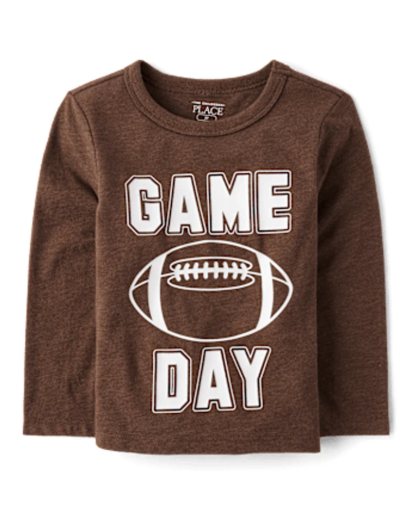Baby And Toddler Boys Football Game Day Graphic Tee