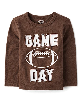 Baby And Toddler Boys Football Game Day Graphic Tee