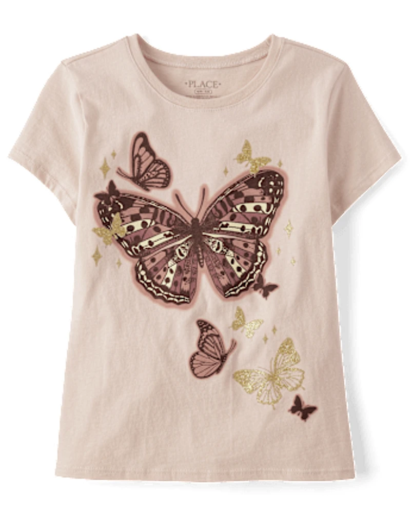 Girls Butterflies Graphic Tee