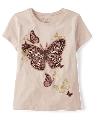 Girls Butterflies Graphic Tee