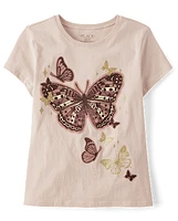 Girls Butterflies Graphic Tee