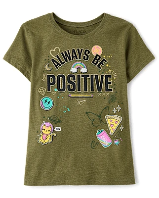 Girls Positive Graphic Tee