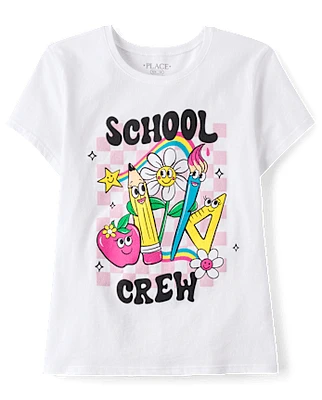 Girls School Crew Graphic Tee