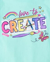 Girls Love to Create Graphic Tee