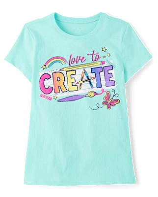 Girls Love to Create Graphic Tee