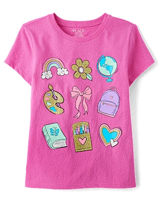 Girls School Icons Graphic Tee