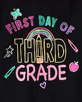 Girls First Day Third Grade Graphic Tee