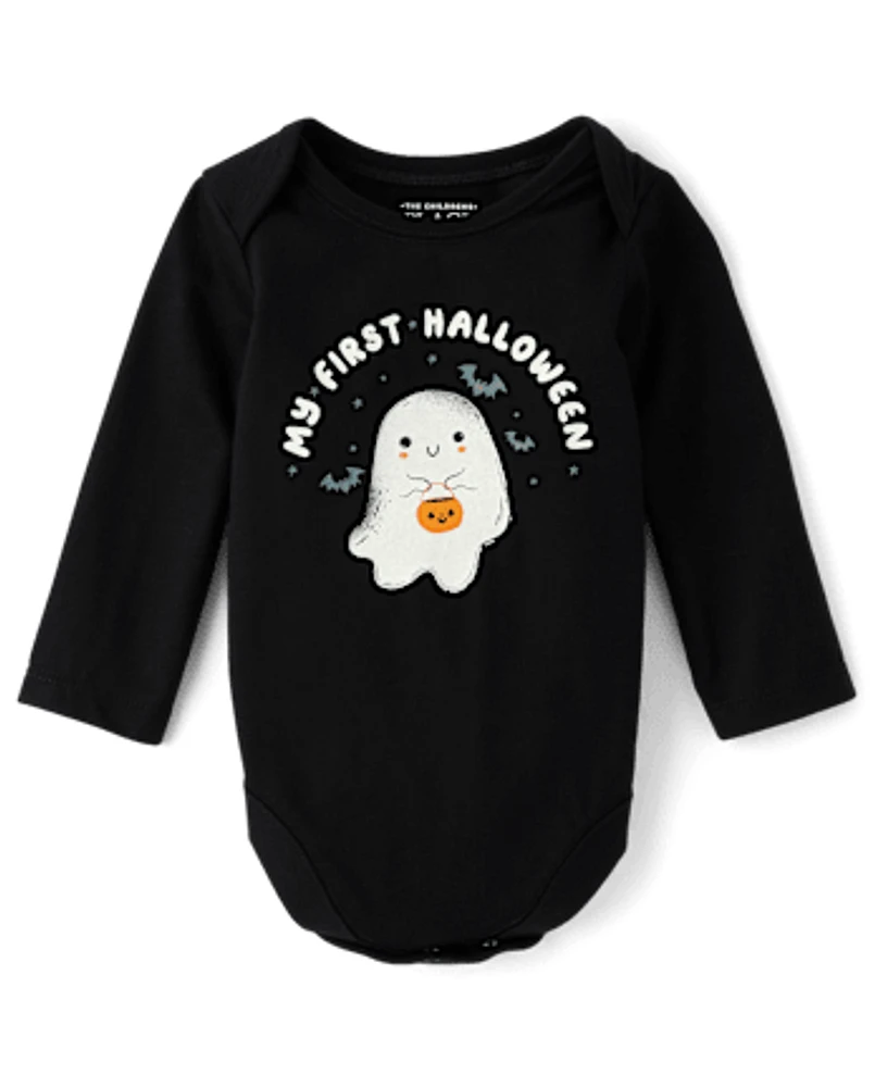 Baby First Halloween Ghost Graphic Bodysuit
