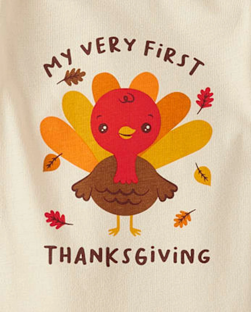 Body graphique pour bébé « Premier Thanksgiving »