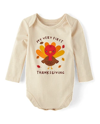 Baby First Thanksgiving Graphic Bodysuit