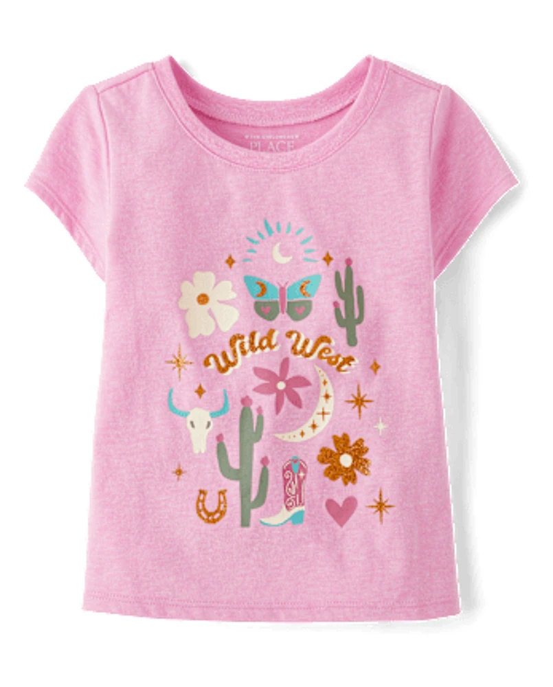 Baby And Toddler Girls Wild West Graphic Tee