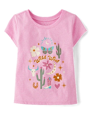 Baby And Toddler Girls Wild West Graphic Tee
