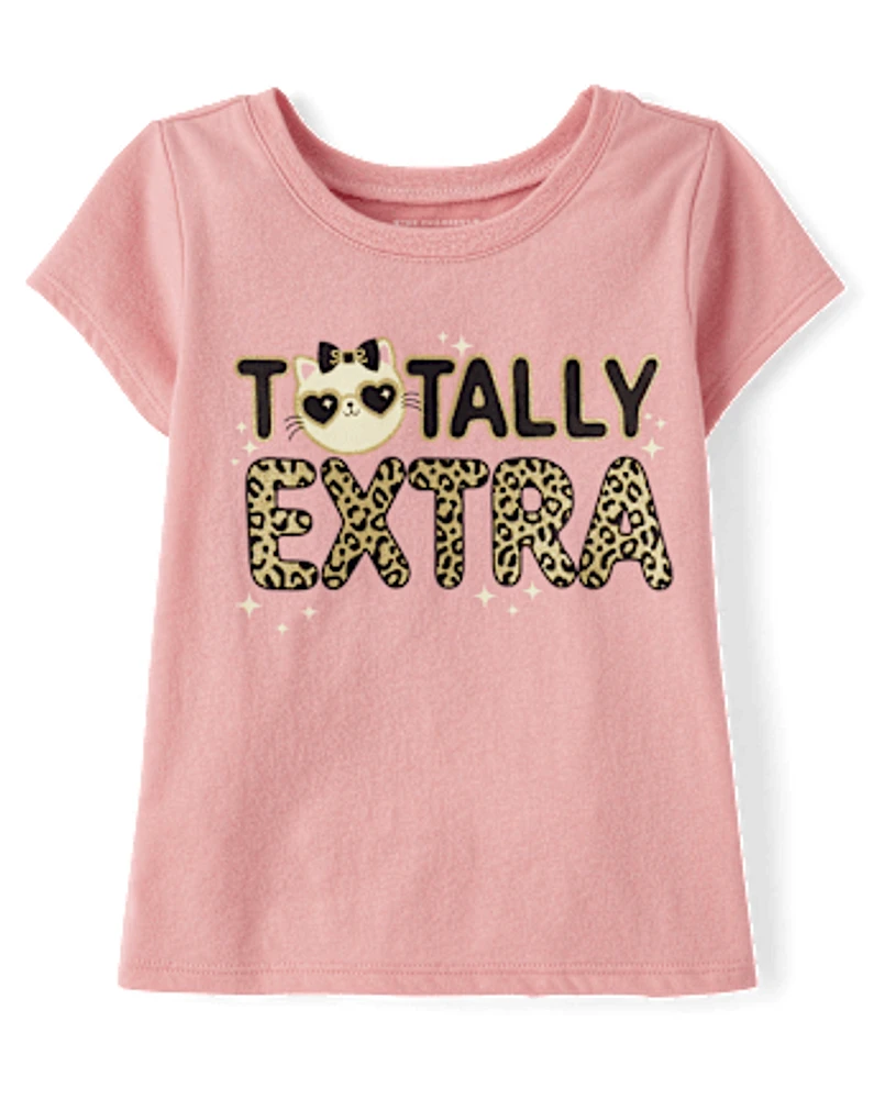 Toddler Girls Totally Extra Graphic Tee