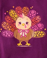 Baby And Toddler Girls Turkey Graphic Tee
