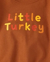 Baby Little Turkey Graphic Bubble Bodysuit