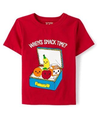 Toddler Boys Snack Time Graphic Tee