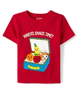 Toddler Boys Snack Time Graphic Tee