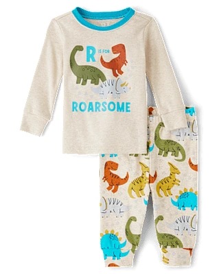 Baby And Toddler Boys Dino Snug Fit Cotton Pajamas
