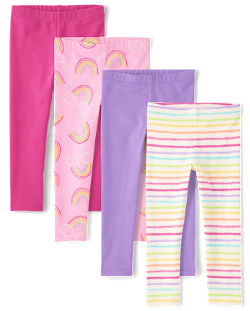 Toddler Girls Print Leggings 4-Pack