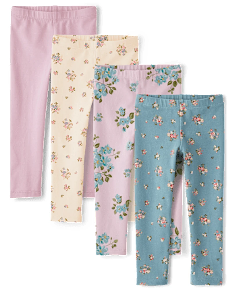 Toddler Girls Print Leggings 4-Pack
