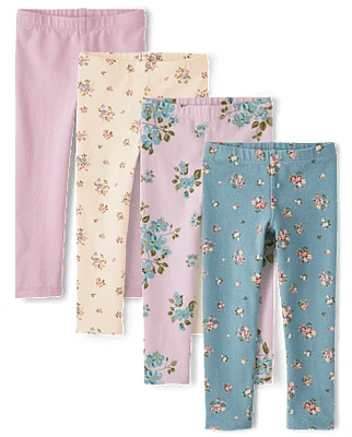 Toddler Girls Print Leggings 4-Pack