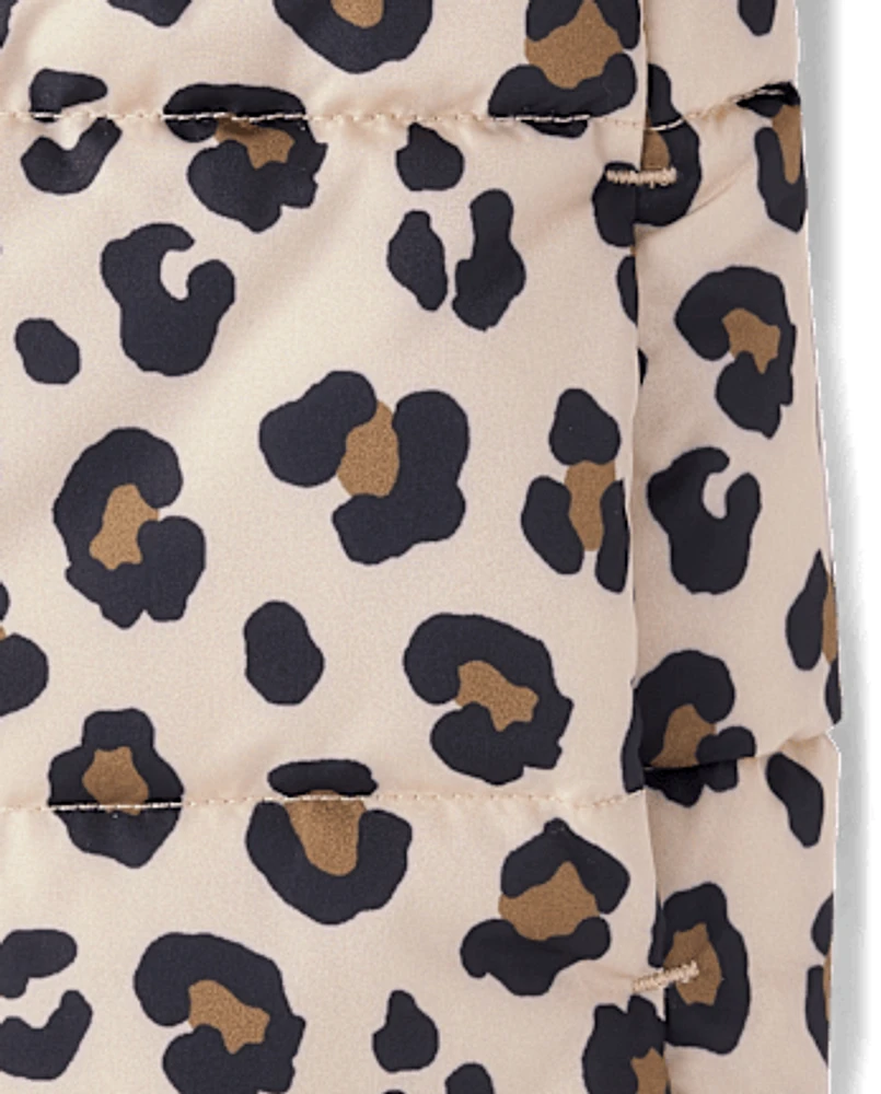 Toddler Girls Print Puffer Jacket