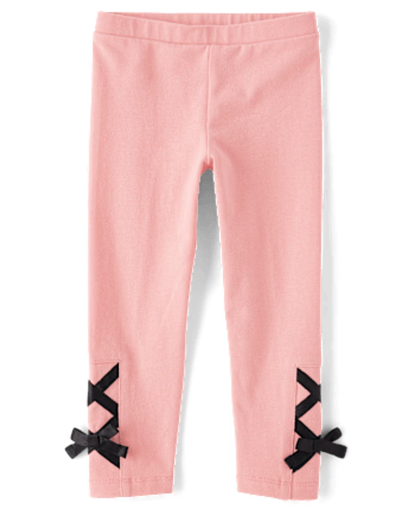 Baby And Toddler Girls Lace Up Leggings